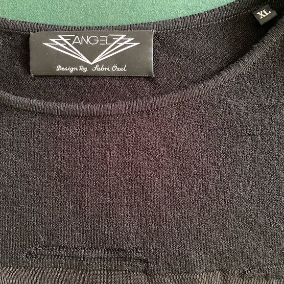 Angel by Sabri Ozel Sweater.  With mesh cutouts at wrists and chest. - Picture 5 of 6
